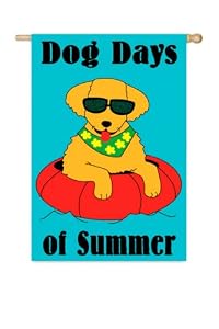 Dog Days of Summer Regular Size Applique Flag