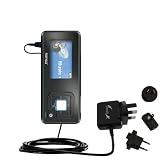 International Wall / AC Charger for the Sandisk Sansa c240 1GB - Gomadic Brand w/ TipExchange Technology