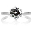 Sonia's Signity CZ Engagement Ring - Round Cut - 925 Sterling Silver, 2 Carat