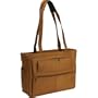 David King & Co. Womens Multipocket Laptop Briefcase (Tan)