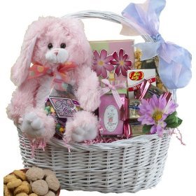 SCHEDULE YOUR DELIVERY DAY Somebunny Special Easter Bunny Gift Basket * Pink or Purple *