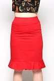 Heartbreaker Fashion Pin Up Girl Retro Style Red Pencil Skirt