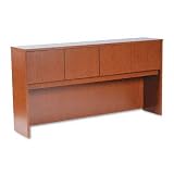 HON Laminate Hutch with Four Doors, 72w x 14-5/8d x 37-1/8h, Bourbon Cherry