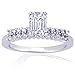 1.30 Ct Emerald Cut Diamond Engagement Ring VS1-H GIA