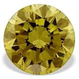 0.18 Ct Canary Yellow Round Brilliant Natural Diamond