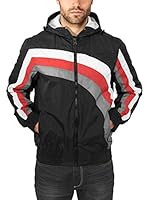 Urban Classics Chaqueta (Negro / Rojo / Gris Oscuro)