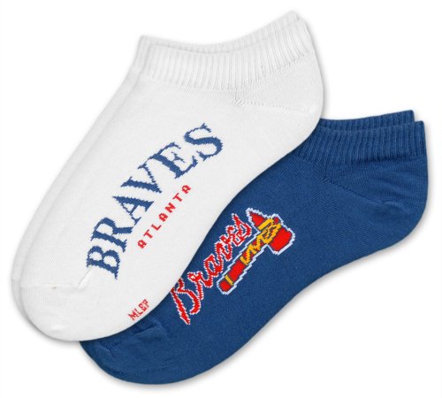 MLB Atlanta Braves Women's No-Show Socks (2 Pack)