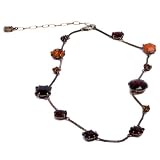 Les Nereides amber Crystal chain necklace