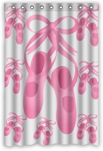 Ballet Pointe Shoes art,goodly Ballerina Dancing,ballet shoe Bathroom decor 100% Polyester Shower Curtain (48
