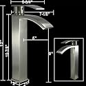New 12" Bath Brushed Nickel Lavatory Vessel Sink Faucet European Design