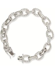 Sterling Silver CZ Cubic Zirconia Bracelet - Antique Boutique - Vintage Style - Jewelry