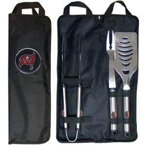 NFL Tampa Bay Buccaneers Stainless Steel BBQ Set with Bag