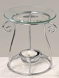 AROMALAMPE DUFTLAMPE DUFTSTÖVCHEN SILBER GLAS EISEN A