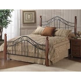 Madison Wood and Metal Four Poster Bed - Metal Beds