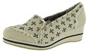 VOLATILE Dorie Fleur Womens Canvas Fleur de Lis Wedge Platform Shoes