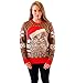 Star Wars Chewbacca Big Face With Santa Hat Adult Brown Ugly Christmas Sweater