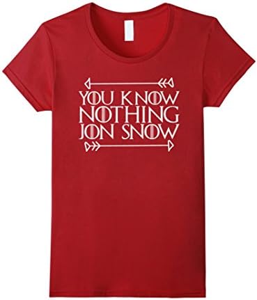 Women's You Know Nothing Jon Snow Shirt Small Cranberry