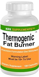 Thermogenic Fat Burner 180 Capsules Diet Pills Weight Loss KRK SUPPLEMENTS