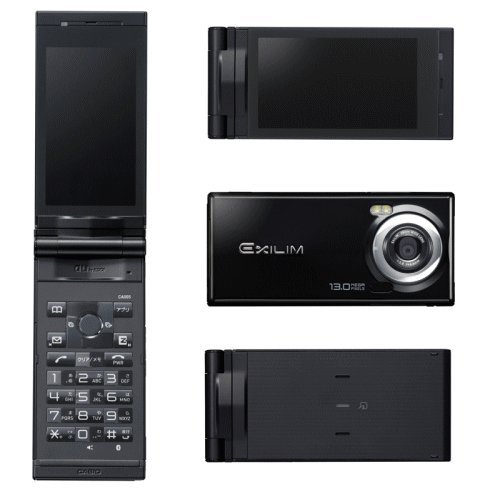 新品 ロッククリア済み au EXILIMケータイ CA005 ブラック 白ロム 標準セット品