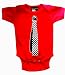 Micro Me Emo Tie "Yo Baby" One Piece, Red, 6 Months
