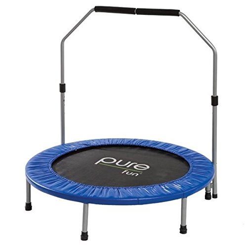 Pure Fun 40-inch Mini Rebounder Trampoline with Handrail