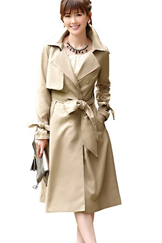 RUIRUE BOUTIQUE(ルイ・ルエ・ブティック) Sleek touch ribbon cuffs Trench coat「K485」 レディース