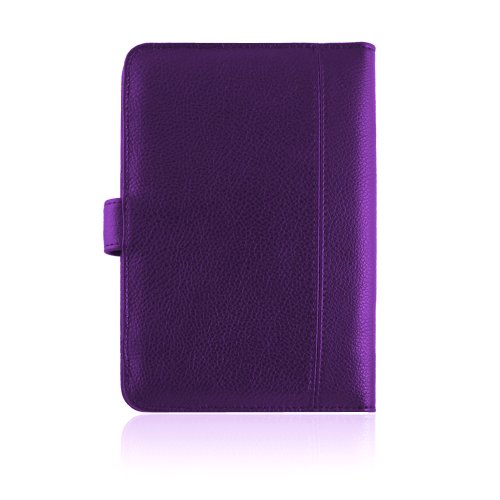 MiTAB Purple Leather Flip Open 7 Inch Book Style Carry Case / Cover For The Lenovo A1 7 inch Multi Touch Tablet