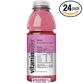 Glaceau VitaminWater Nutrient Enhanced Water Beverage, Focus (Kiwi-Strawberry),...