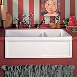 Herbeau 4613 33'' Double Bowl Fireclay Farmhouse Sink