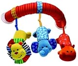 Zoo Car Mobile for Baby on the Move - Attaches to car window or any smooth surface