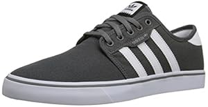 adidas Originals Men's Seeley Skate Shoe,Ash Grey/White/Black,13 M US
