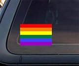 Image of Rainbow Gay Pride Flage Car Decal / Sticker