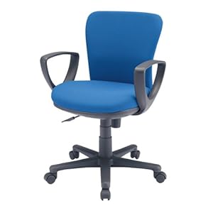 【クリックで詳細表示】SANWA SUPPLY SNC-022KBL オフィスチェア ブルー