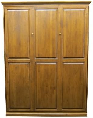 Murphy Bed - Queen Murphy Bed in Traditional Alder with an Antique Finish