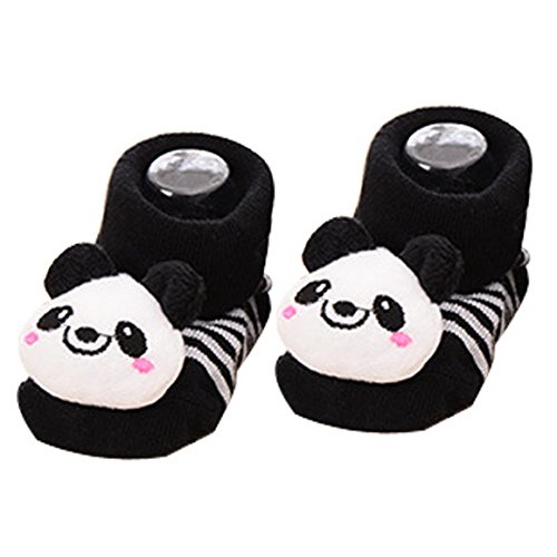 Aivtalk Unisex Baby Cute 3D Cartoon Short Sock Slipper Shoe Bootie-Panda