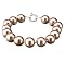 Sterling Silver Shell Pearl Bracelet Chocolate - 8
