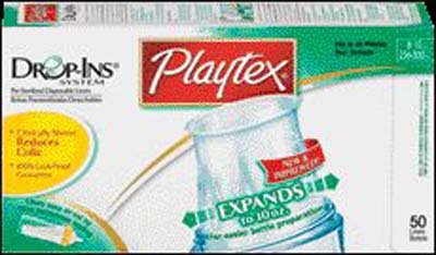 PLAYTEX DROP-INS LINERS (50) Size: 8 OZ