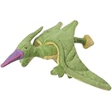 goDog Dinos Pterodactyl With Chew Guard Technology Tough Plush Dog Toy, Green, Small
