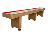 Playcraft Woodbridge 16' OakShuffleboard with Red carpet