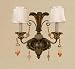 Tools & Hardware : Milan Wall Sconce in Antique Gold with Damask shades