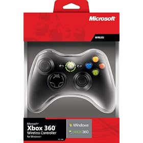 Manette sans fil noire pour PC et Xbox 360