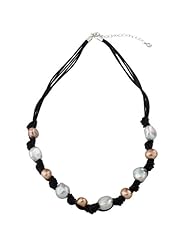 Sterling Silver Multicolor Fresh Water Cultured Pearl Necklace