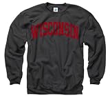 Wisconsin Badgers Black Arch Crewneck Sweatshirt