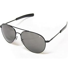 American Optical AO Flight Gear General Aviator Sunglasses 58 mm Black Bayonet True Color 30518