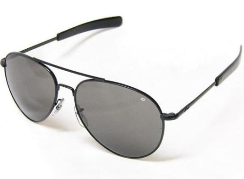 Click here to buy American Optical AO Flight Gear General Aviator Sunglasses 58 mm Black Bayonet True Color....