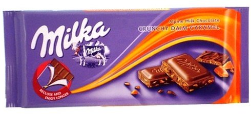 Milka Crunchy Daim Caramel Chocolate 100g by Caramels