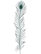 22.5" Regal Peacock Glitter Tail Feather Floral Craft Spray