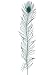 22.5" Regal Peacock Glitter Tail Feather Floral Craft Spray
