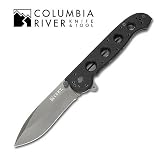Columbia River Knife & Tool M21 Carson Folder, Black G10 Handle, Plain