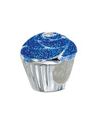Zable (tm) Sterling Silver Cup Cake Bead / Charm